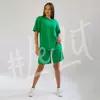 Женский летний  костюм  Зеленый от ТМ «LeLIT» шорты + футболка.