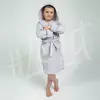 Вафельный детский халат LeLIT Space Grey с капюшоном