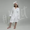 Вафельный детский халат LeLIT White с капюшоном