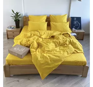 Семейное постельное белье LeLIT 0765 желтое страйп