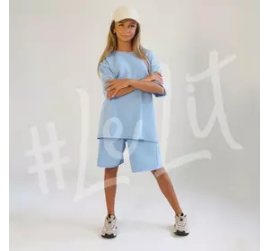 Детский летний  костюм Голубой  от ТМ «LeLIT» шорты + футболка.