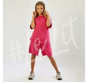 Детский летний  костюм Малиновый от ТМ «LeLIT» шорты + футболка.